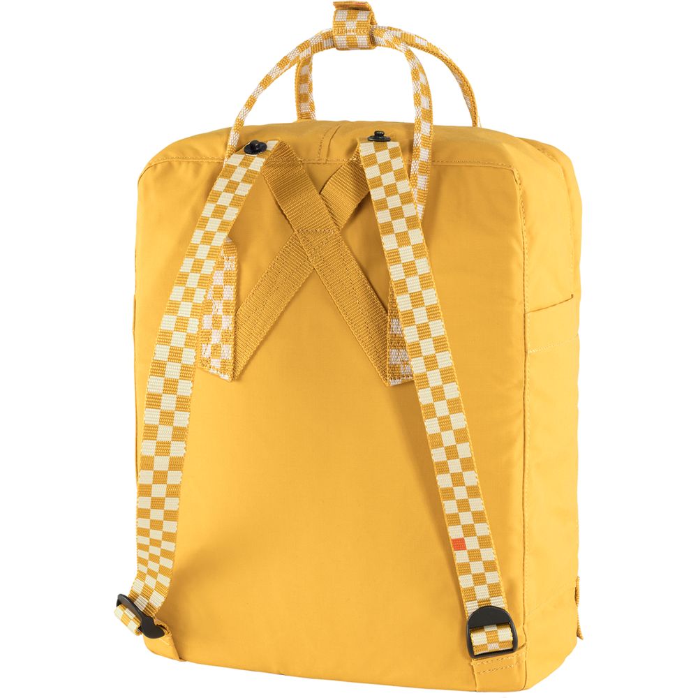 Fjällräven Kånken Rucksack ochre chess pattern Produktbild 3
