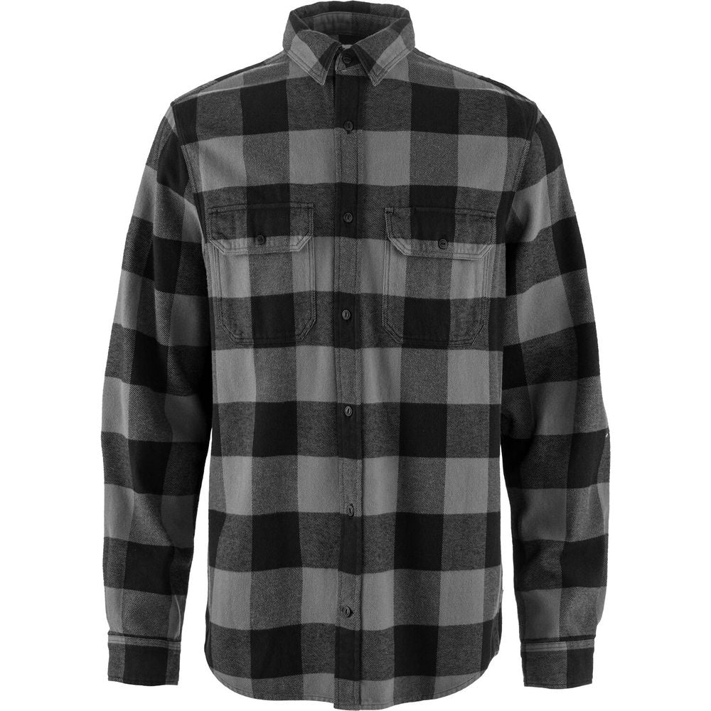 Fjällräven Övik Heavy Flannel Herren T-Shirt black grey Produktbild 0