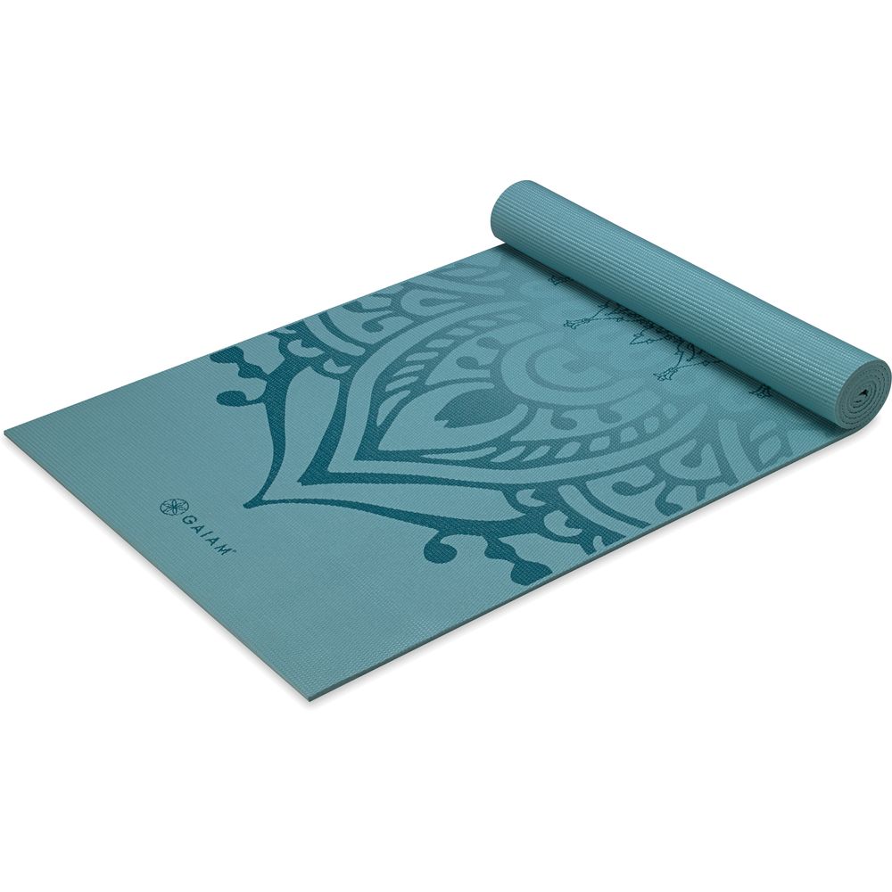 Gaiam Niagara Yogamatte 6mm Printed dunkeltürkis Produktbild 2