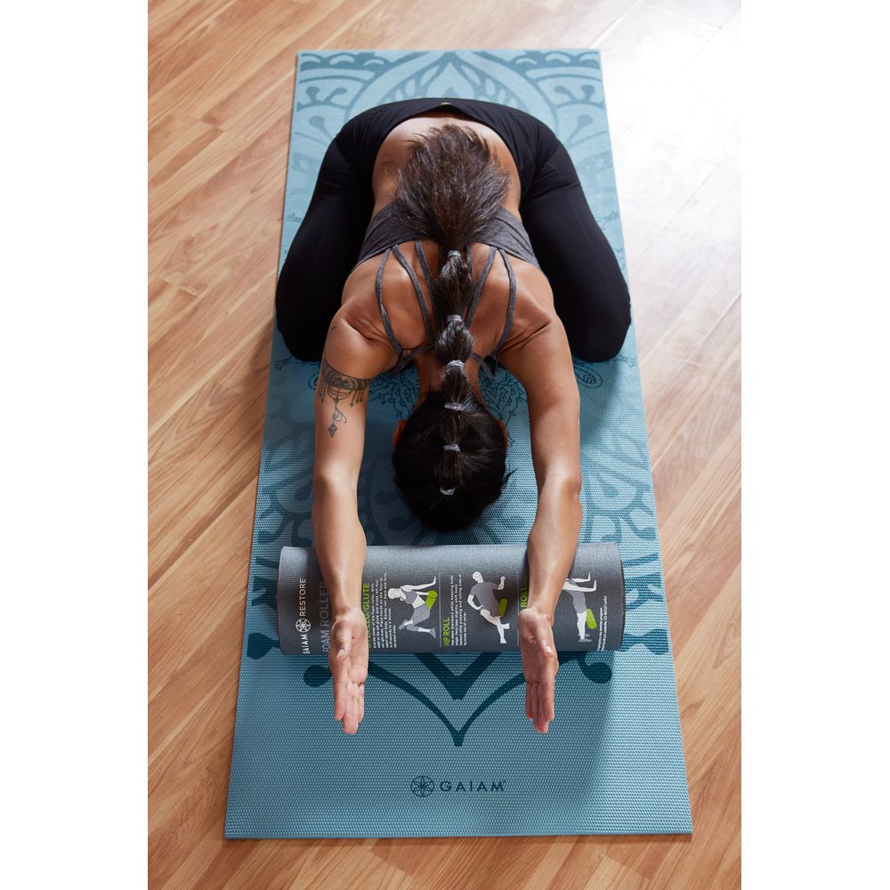 Gaiam Niagara Yogamatte 6mm Printed dunkeltürkis Produktbild 4
