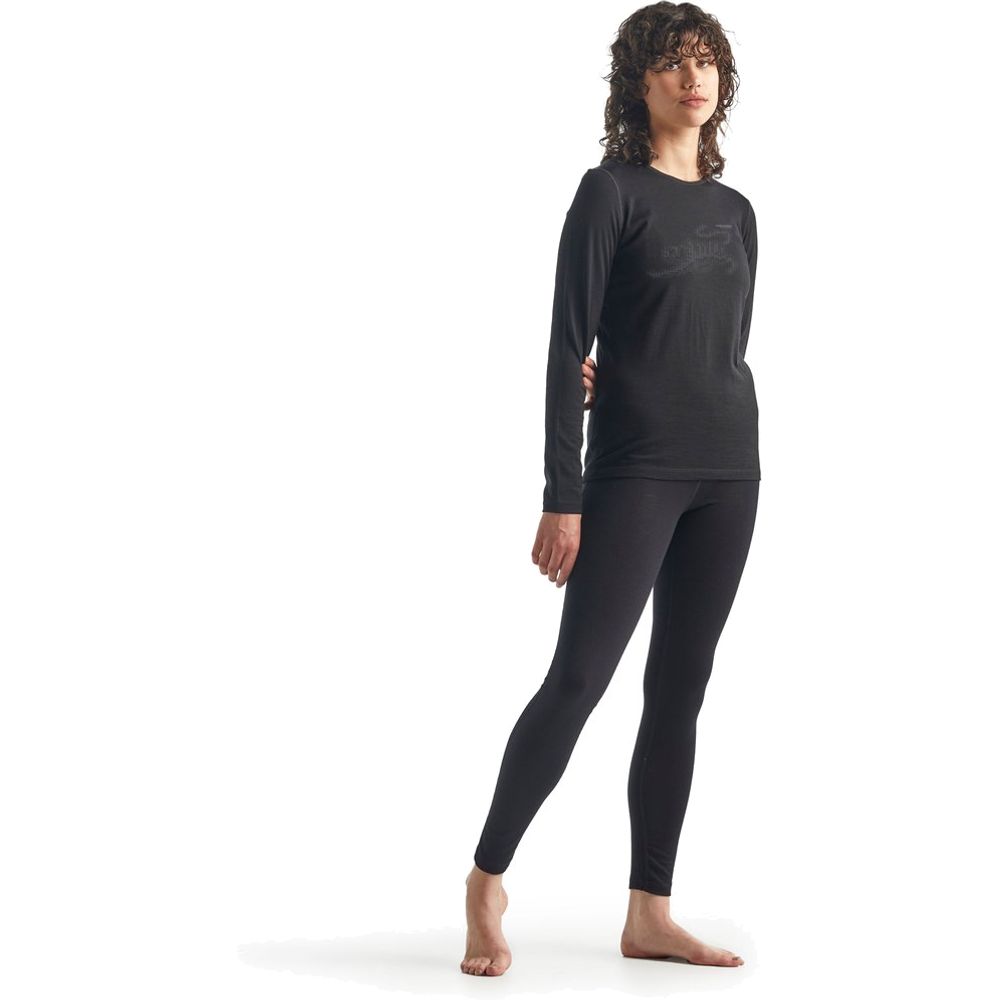 Icebreaker W 200 Oasis LS Crewe Damen Langarmshirt black Produktbild 1