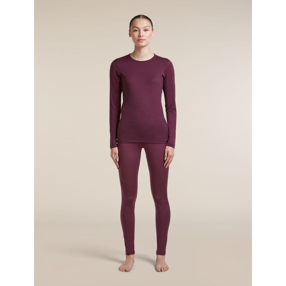 Icebreaker W 200 Oasis LS Crewe Damen Langarmshirt dk-berry Produktbild 3