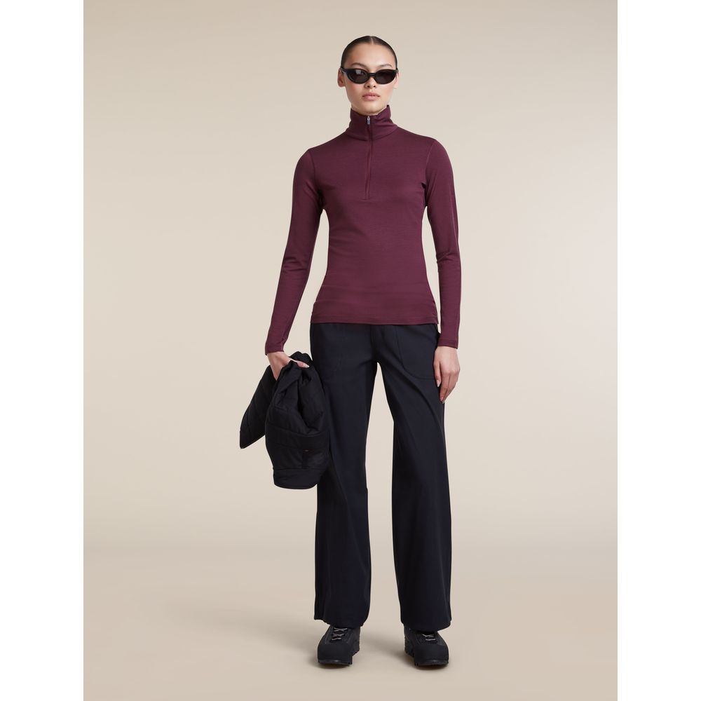 Icebreaker W 200 Oasis LS Crewe Damen Langarmshirt dk-berry Produktbild 4