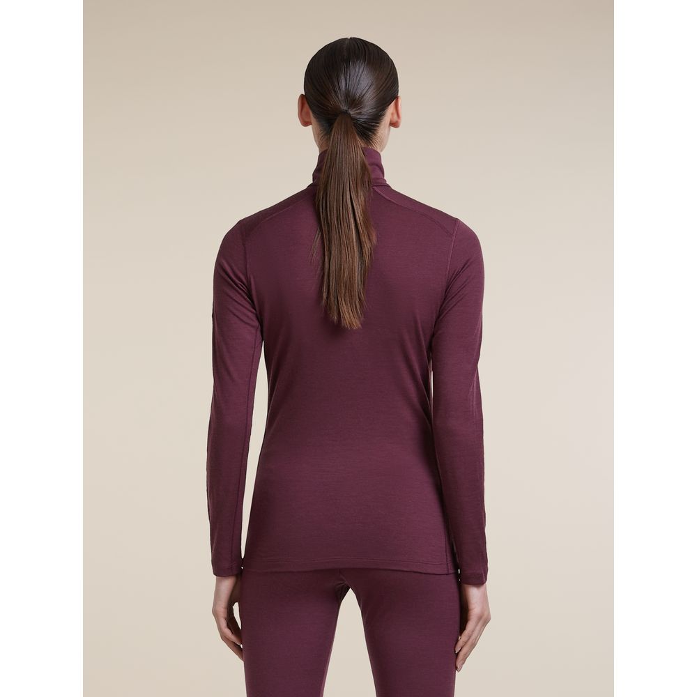 Icebreaker W 200 Oasis LS Half Zip Damen Funktionsshirt dk-berry Produktbild 2