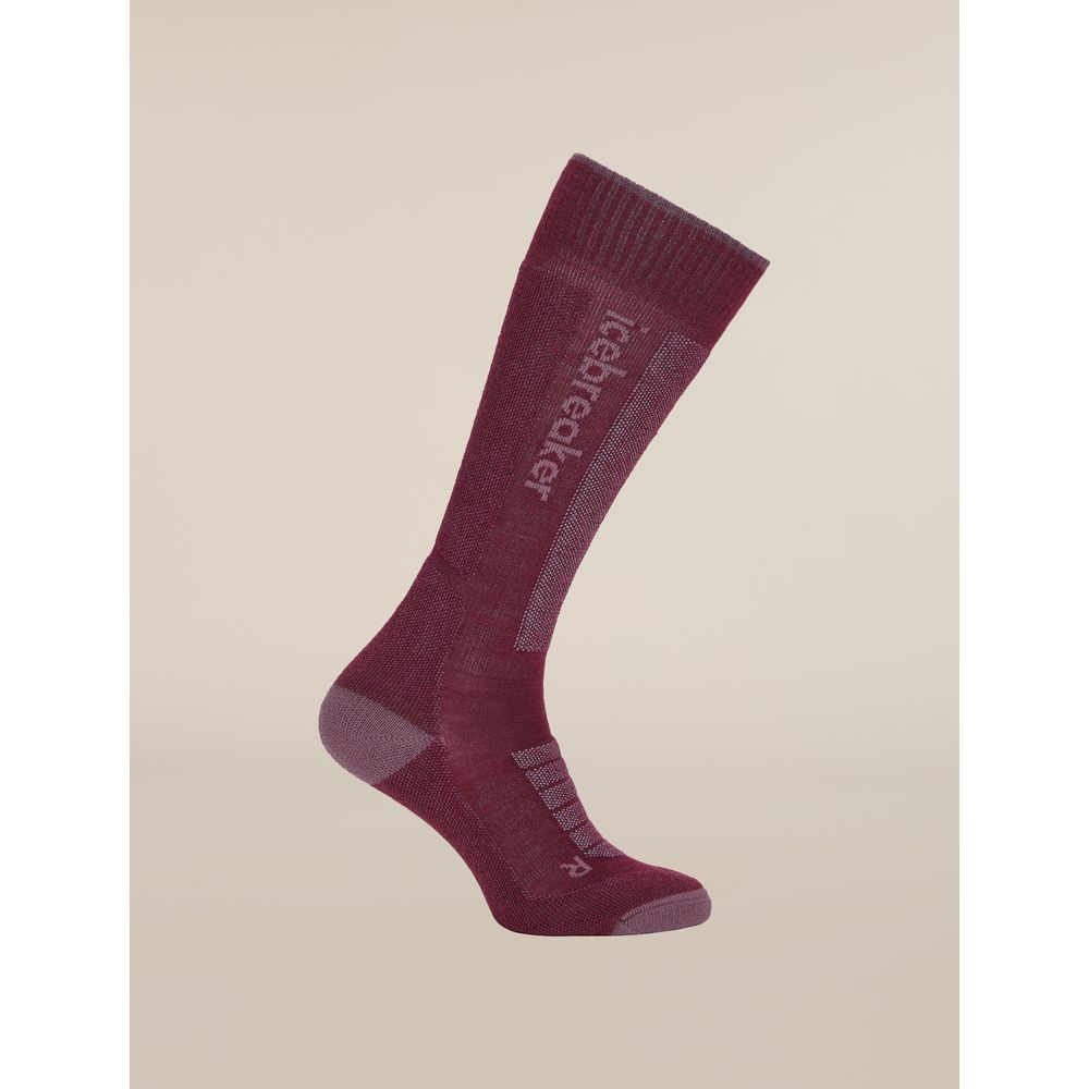 Icebreaker W Mer Ski+ Medium Otc Damen Skisocke dkberry-greyplu-zincbl Produktbild 2