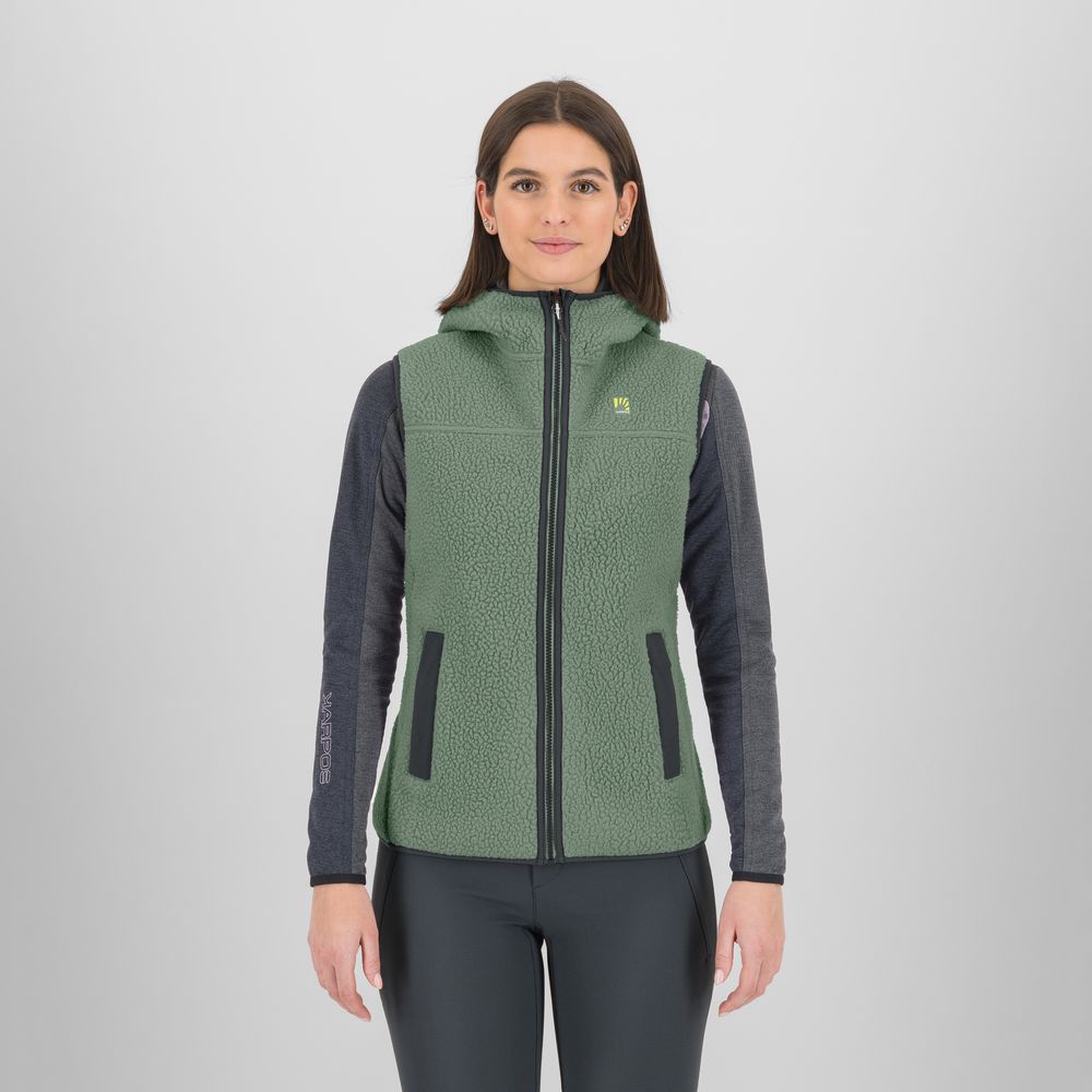 Karpos Moiazza Retro Hoodie Damen Fleeceweste hedge-woodlgray Produktbild 0