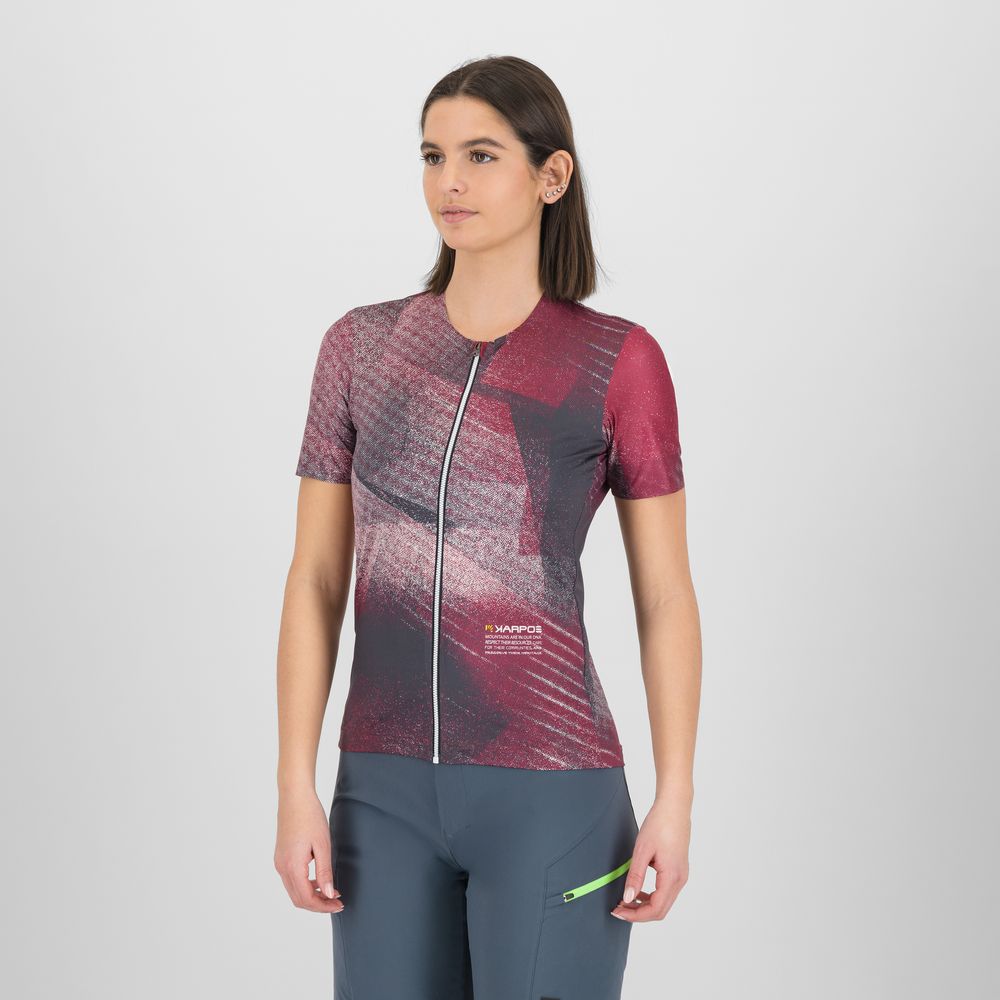 Karpos Sarca Full Zip Damen Trikot beet-red-pristine Produktbild 4