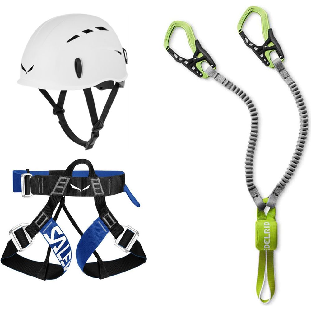 Klettersteig Komplettset Edelrid Cable Kit + Salewa Via Ferrata Evo Harness + Salewa Toxo Helm white Produktbild 0