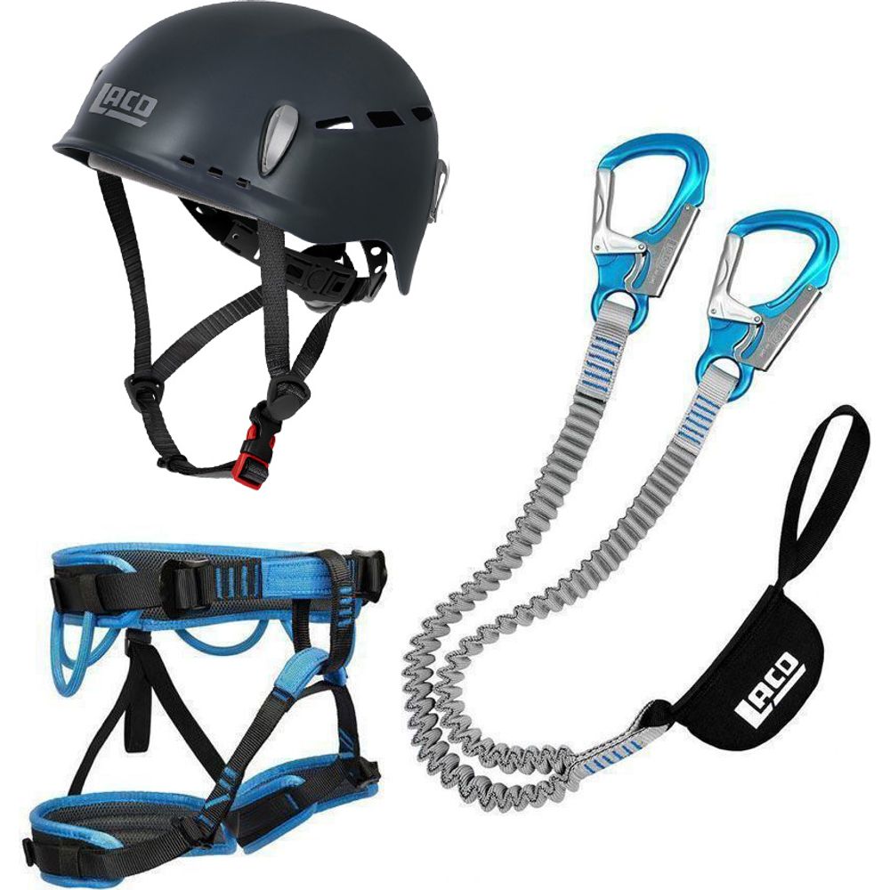 Klettersteig Komplettset LACD Pro Evo 3.0 + LACD Start Gurt + LACD Protector Helm midnight navy Produktbild 0