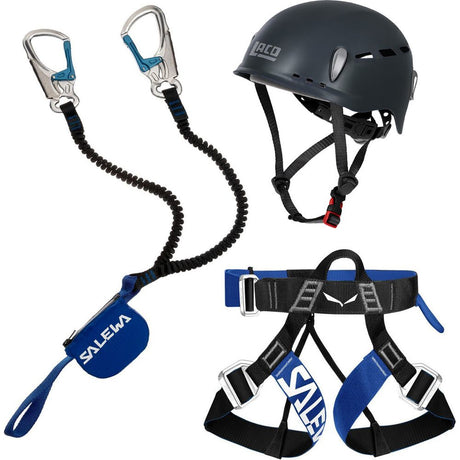 Klettersteig Komplettset Salewa Premium Attac + Salewa Via Ferrata Pro Evo Gurt + LACD Protector Helm midnight navy Produktbild 0