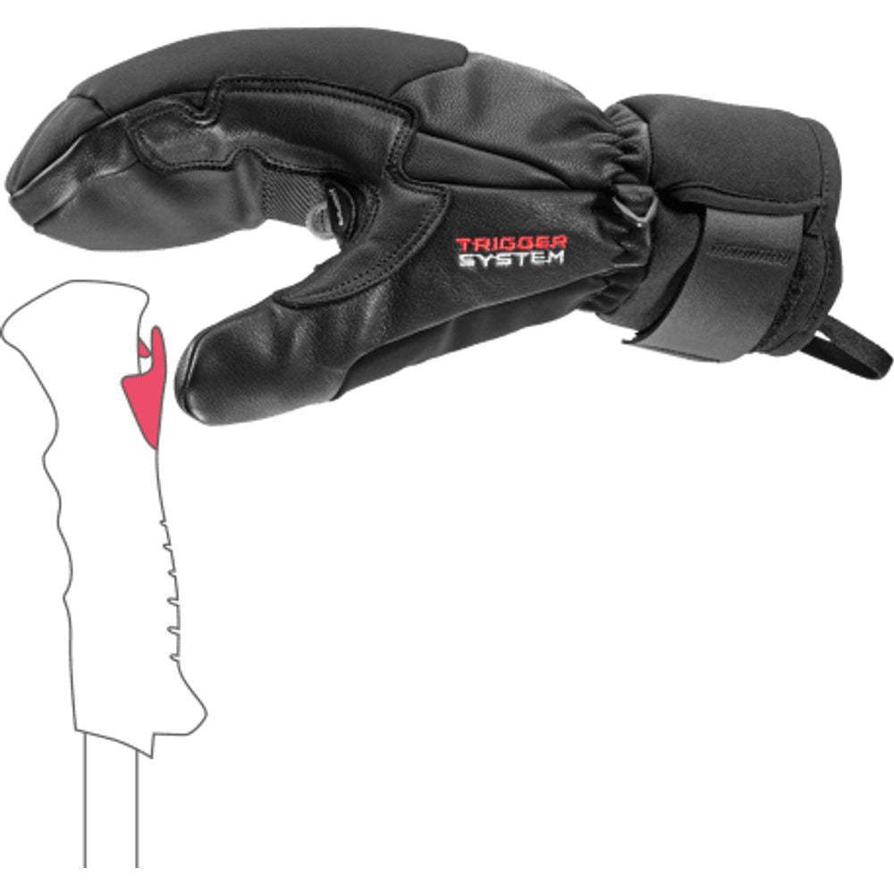 Leki Hevon 3D Mitt Fäustling schwarz Produktbild 2