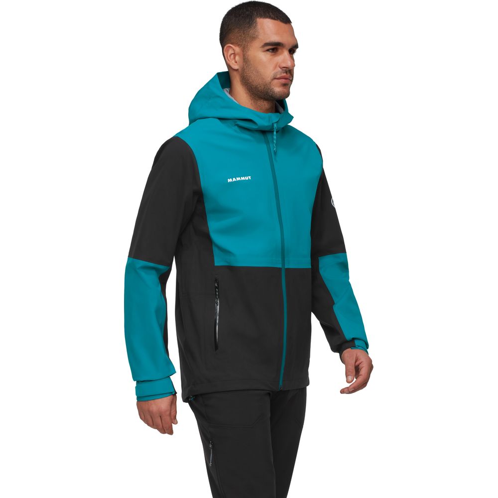 Mammut Linard Guide HS Hooded Jacket Herren Hardshelljacke black deep teal Produktbild 3