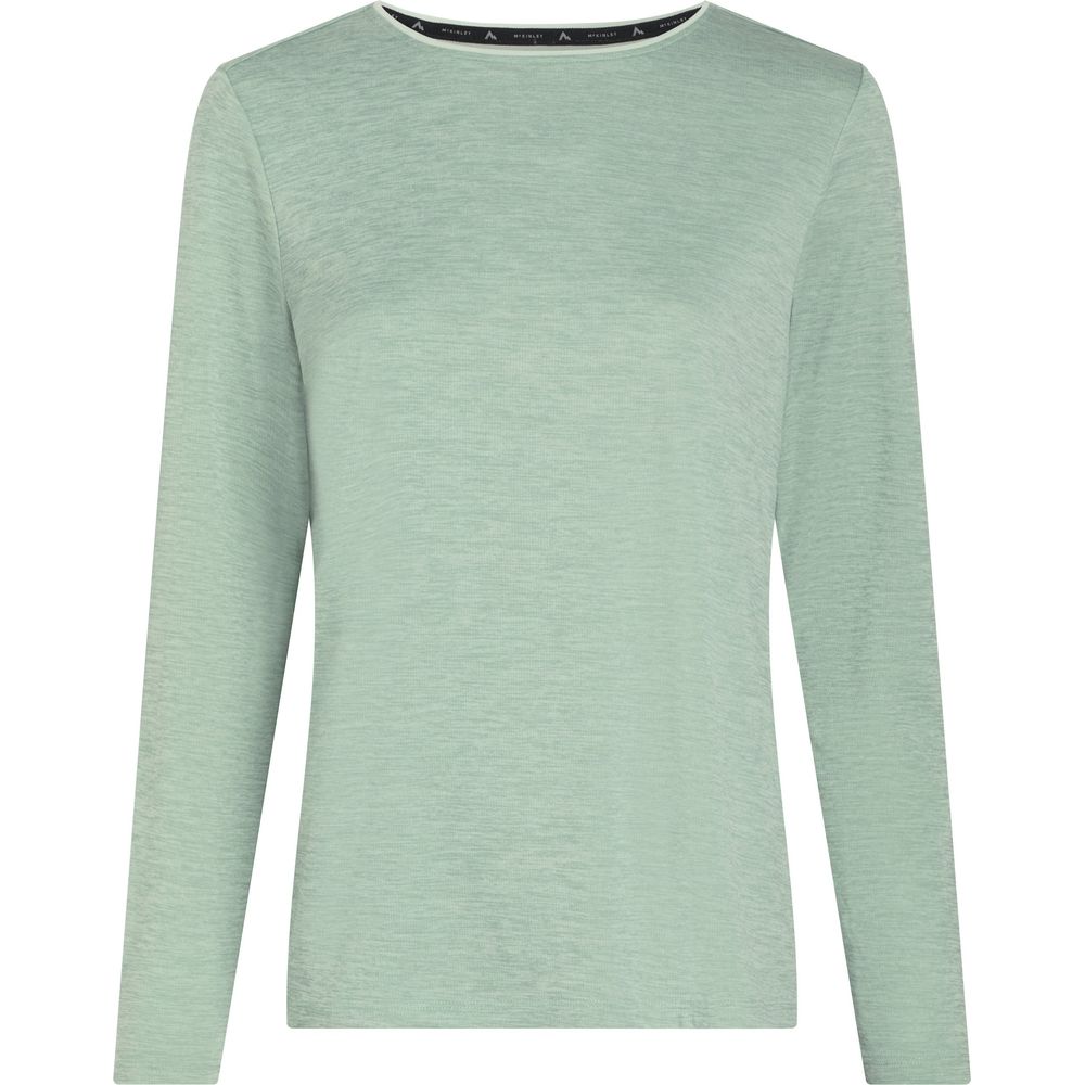 McKinley Hunu LS II Damen Langarmshirt melange-green-smoke Produktbild 0