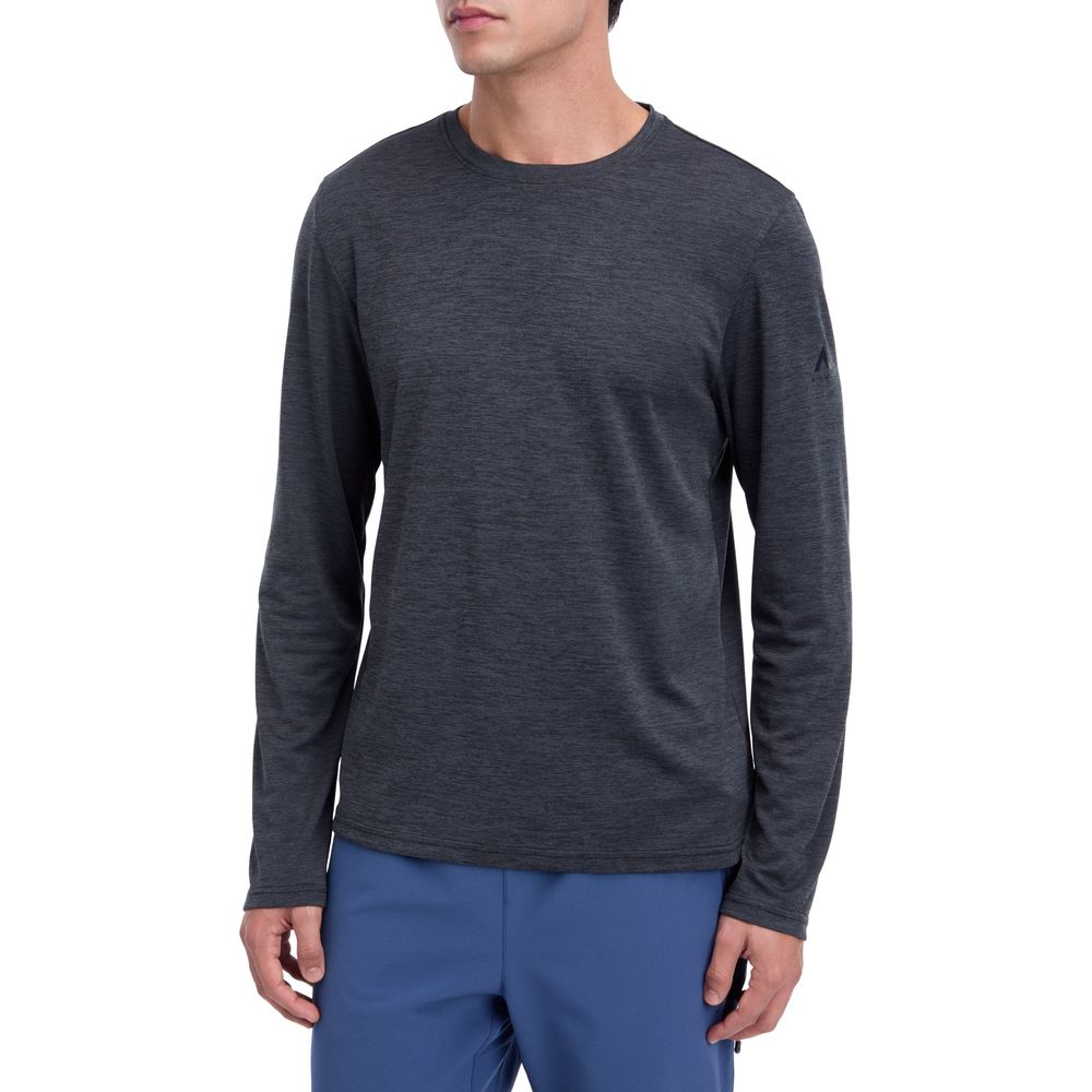 McKinley Hunu LS M Herren Langarmshirt melange/black night Produktbild 2