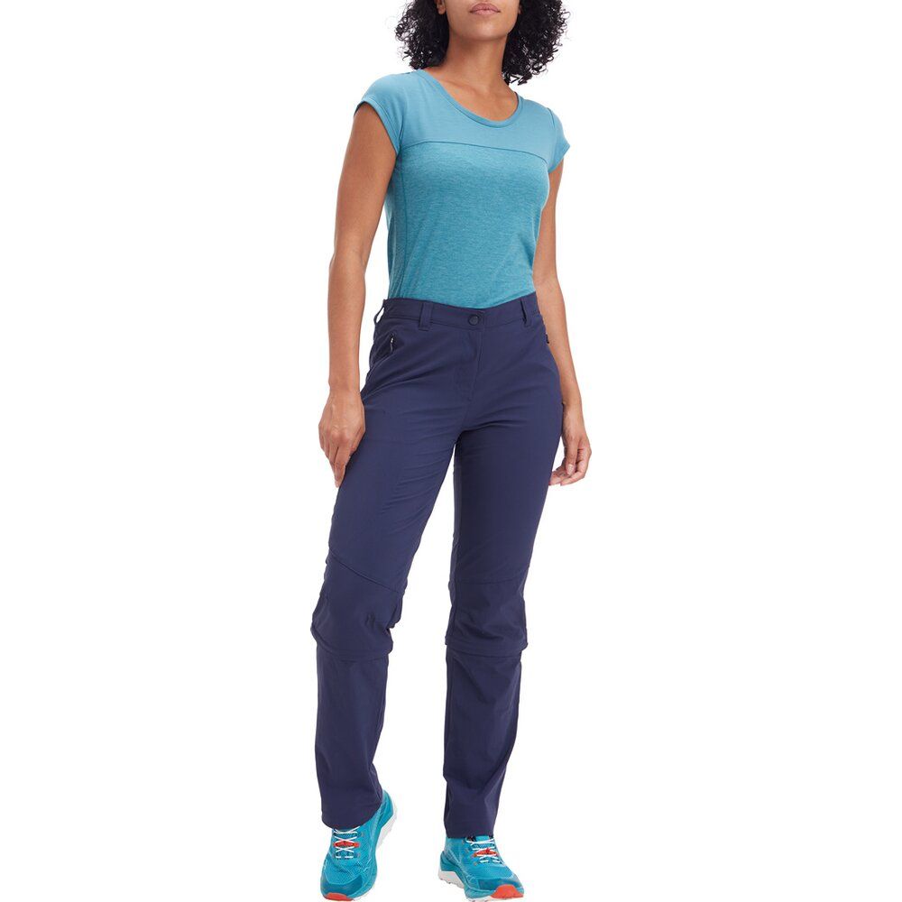 McKinley Mandorak II Kurzgröße Damen Zipp-Off Wanderhose navy dark Produktbild 2