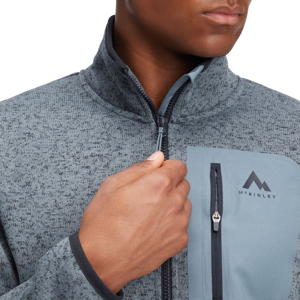 McKinley Skeena III Herren Fleecejacke melange blue dark Produktbild 2