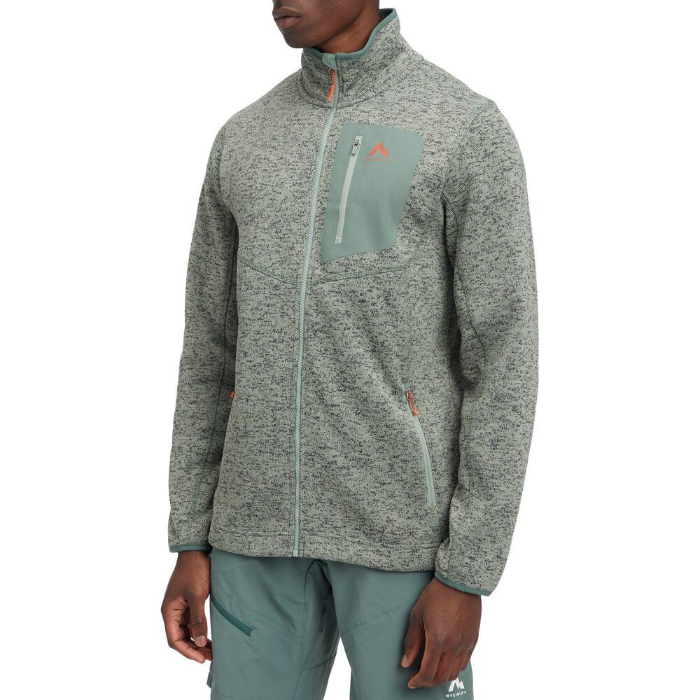 McKinley Skeena III Herren Fleecejacke melange green dark Produktbild 1