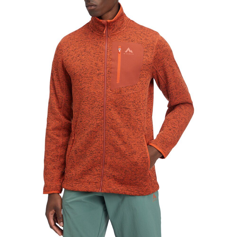 McKinley Skeena III M Herren Fleecejacke melange red rust Produktbild 2