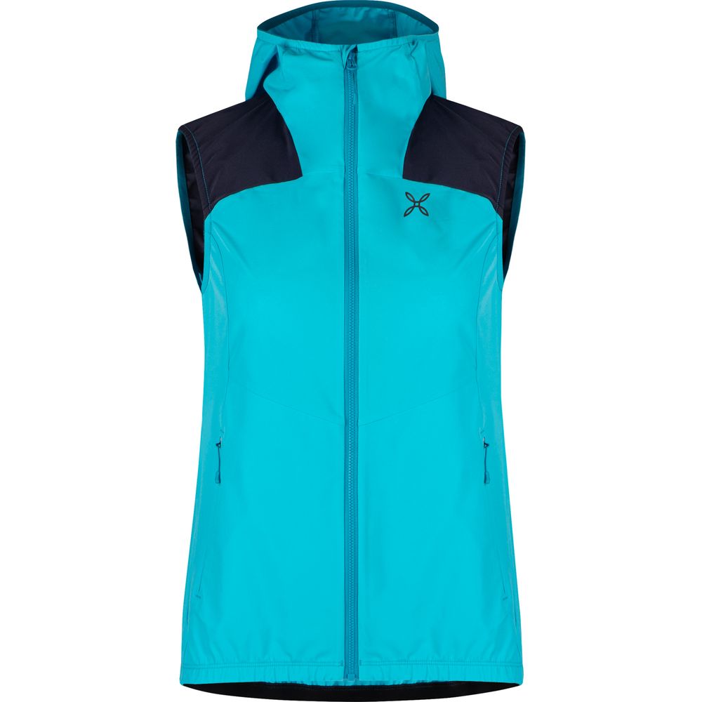 Montura Rise Hooded Damen Weste turquoise graphite blue Produktbild 0