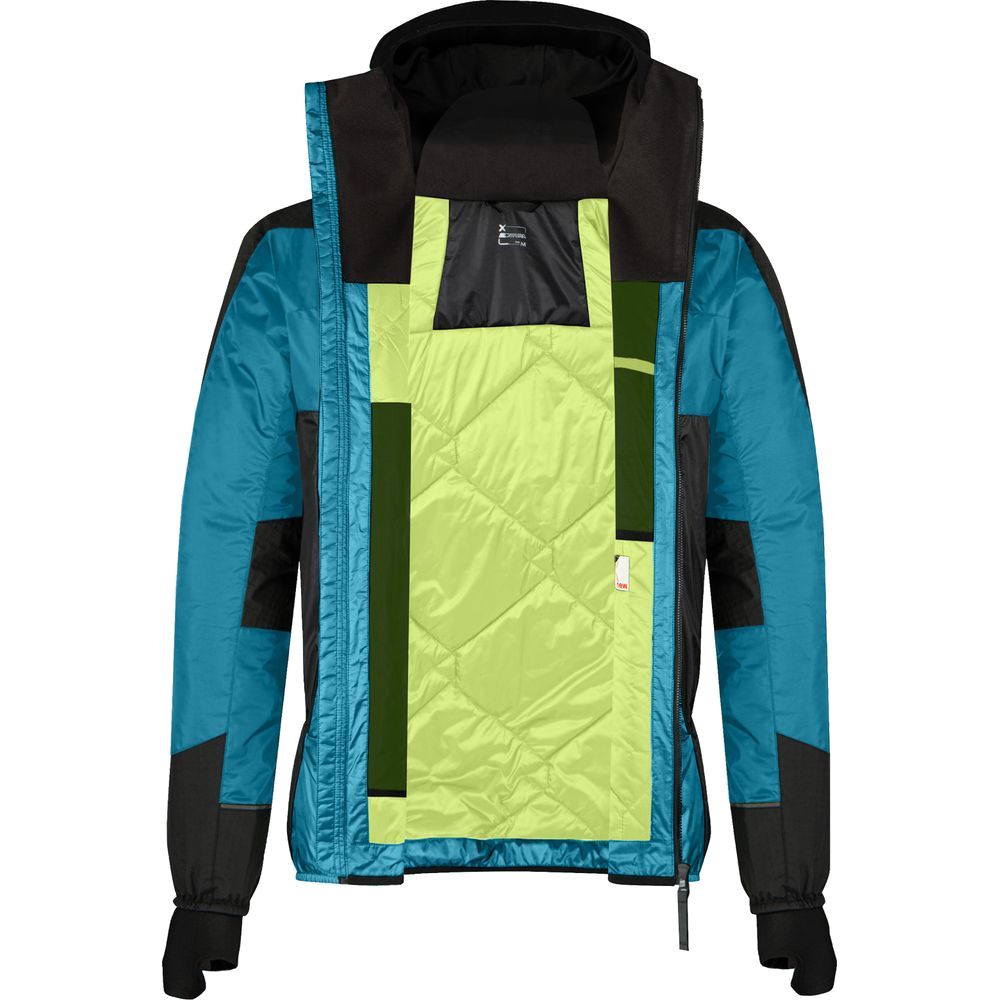 Montura Skisky Evo Hooded Jacket Herren Skitourenjacke steel-blue-sunny-lime Produktbild 2