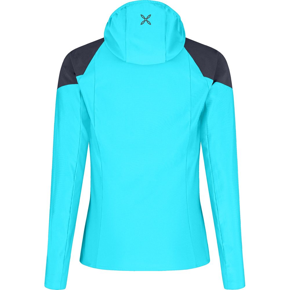 Montura Spitze Hooded Maglia Damen Fleecejacke turquoise graphite blue Produktbild 1