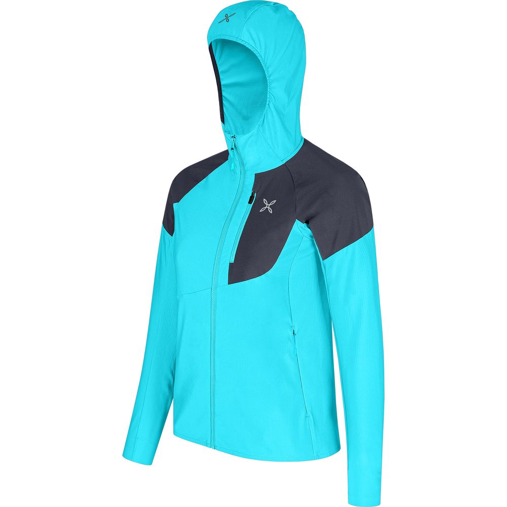 Montura Spitze Hooded Maglia Damen Fleecejacke turquoise graphite blue Produktbild 2