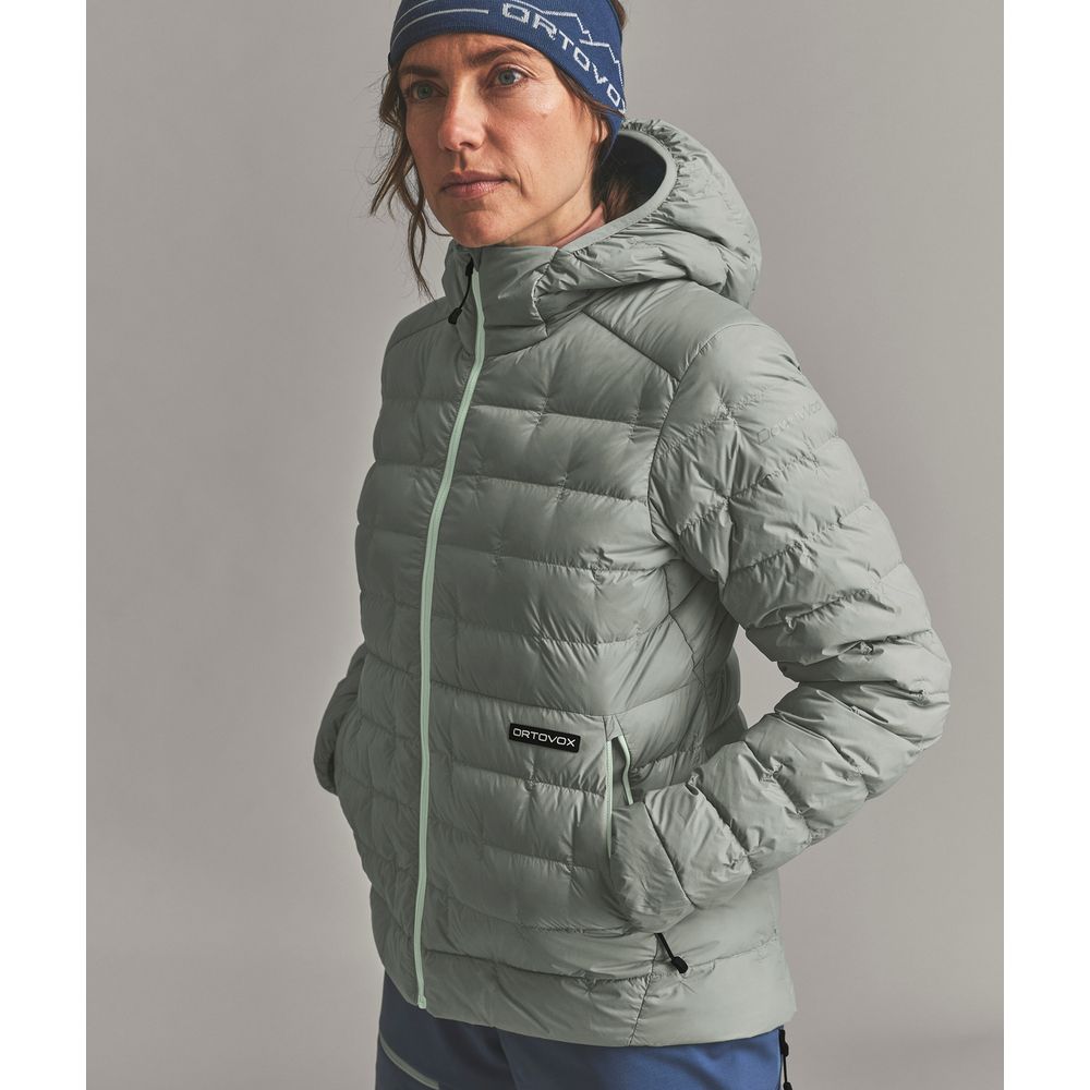 Ortovox Downwool 180 Hooded Jacket Damen Isolationsjacke green-sage Produktbild 2