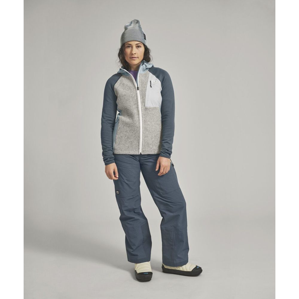 Ortovox Fleece GP Classic Knit Hoody Damen Fleecejacke glacier-grey Produktbild 2