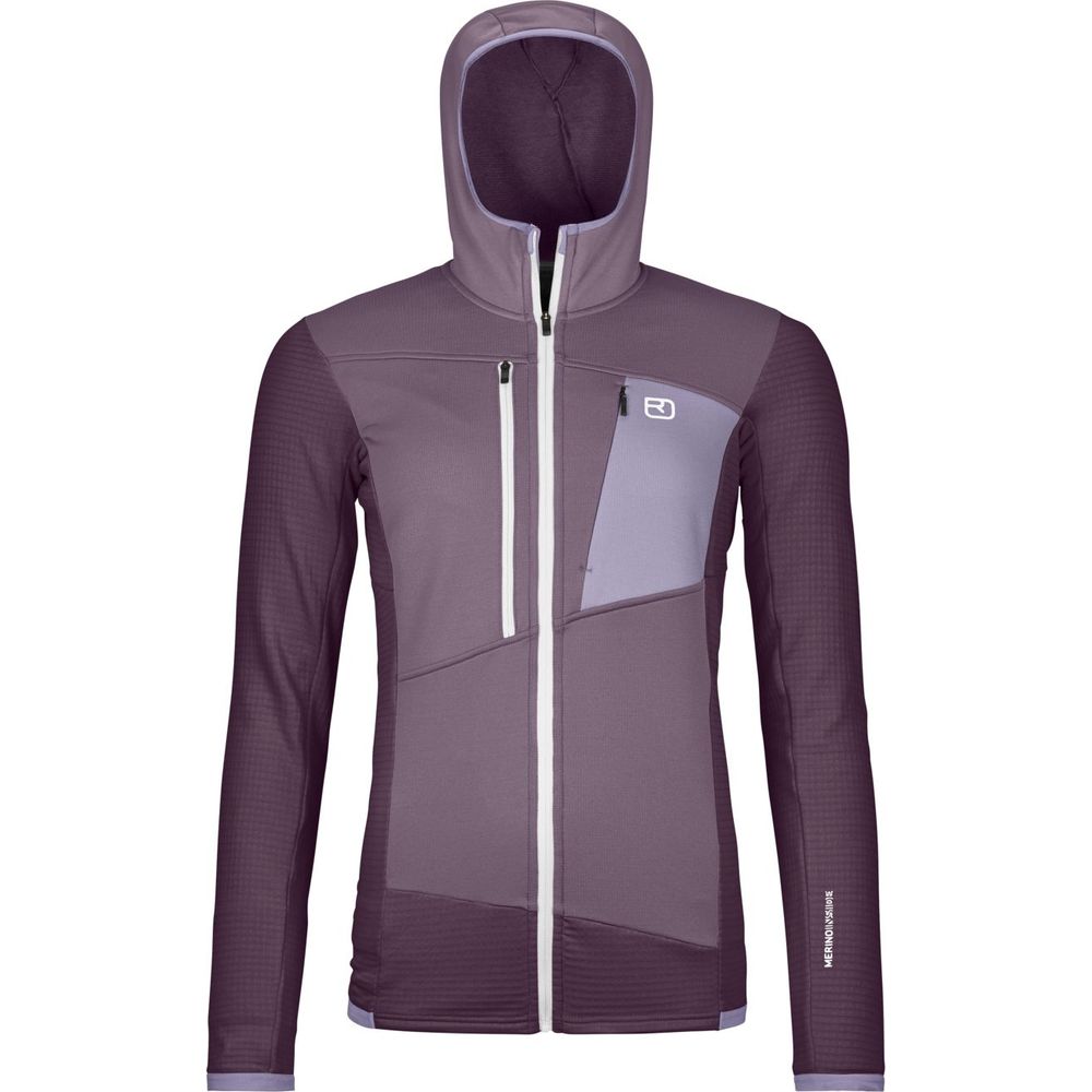 Ortovox Fleece Grid Hoody Frauen dark wild berry Produktbild 0