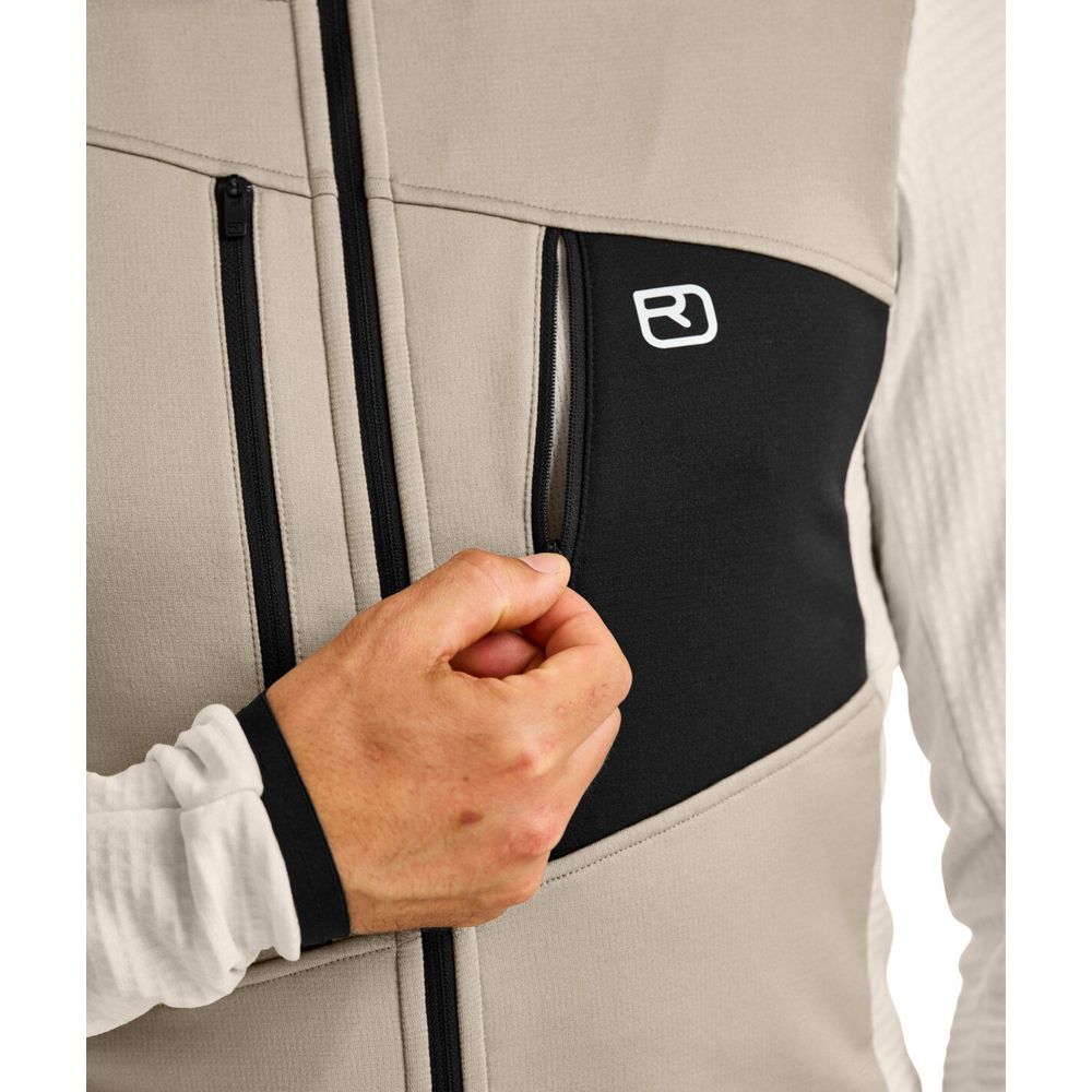 Ortovox Fleece Grid Hoody Herren Fleecejacke glacier grey Produktbild 4