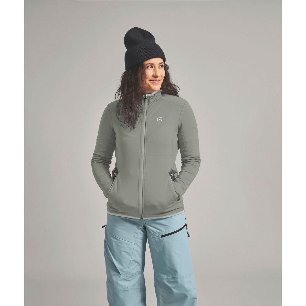 Ortovox Fleece Hoody Damen Fleecejacke green-sage Produktbild 2