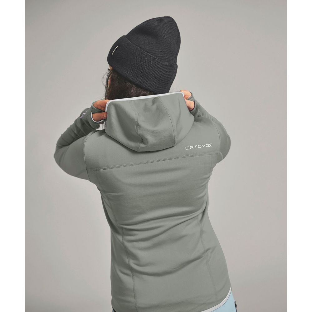 Ortovox Fleece Hoody Damen Fleecejacke green-sage Produktbild 3
