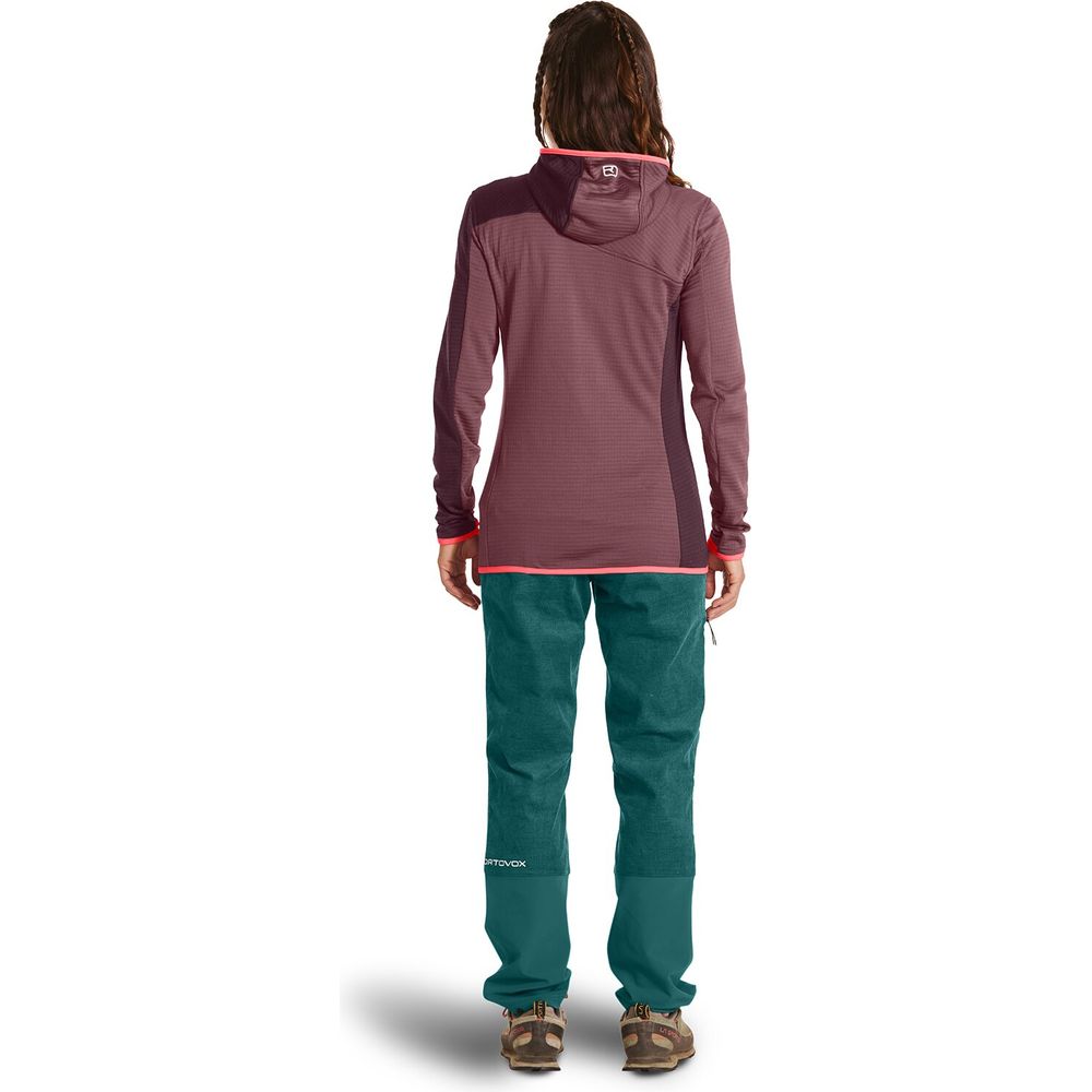 Ortovox Fleece Light Grid Hooded Damen Fleecejacke dark arctic grey Produktbild 2