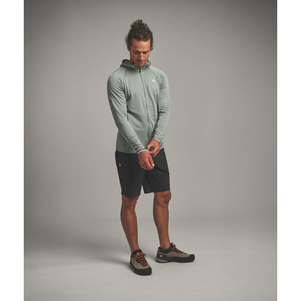 Ortovox Fleece Light Grid Hoody Herren Fleecejacke green-sage Produktbild 2
