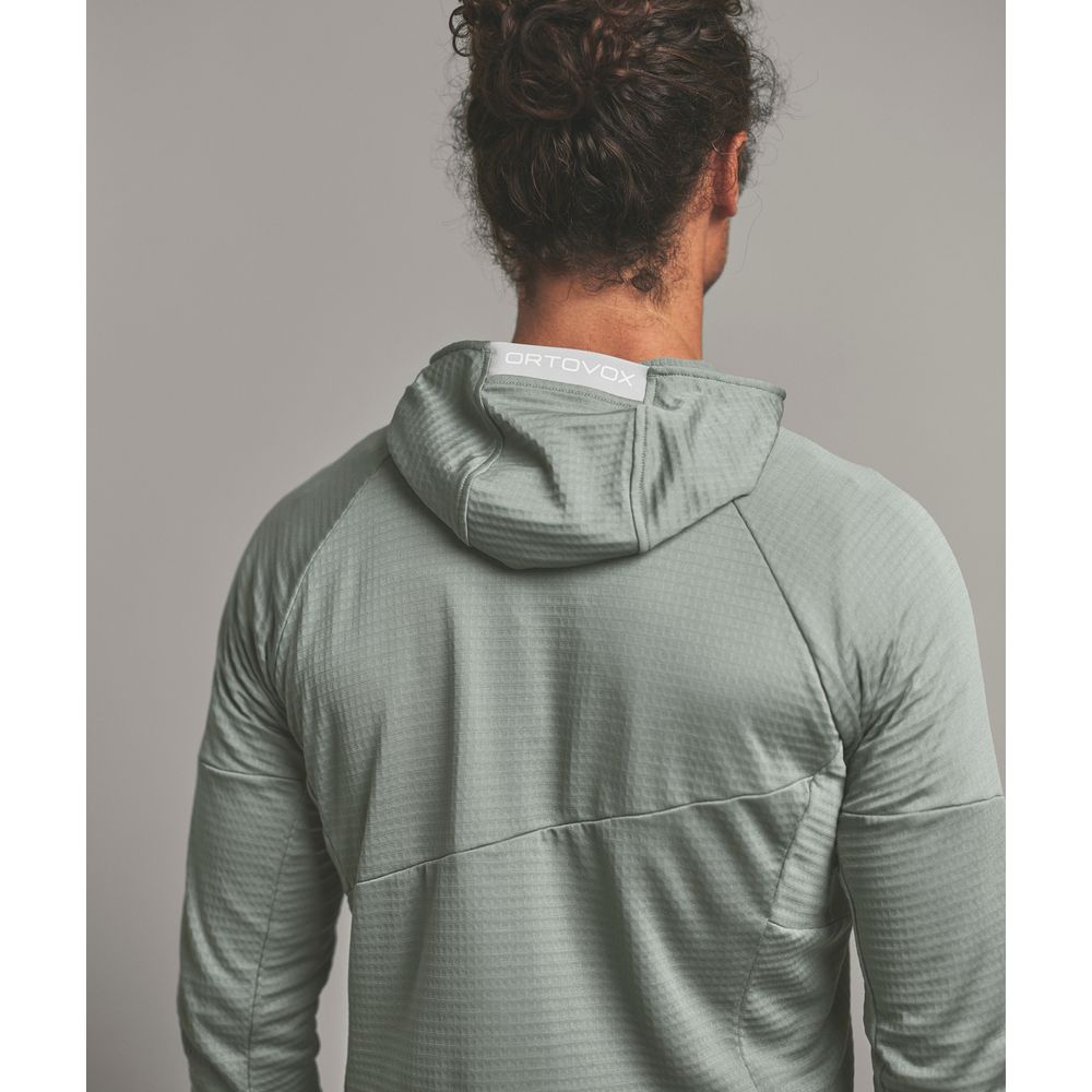 Ortovox Fleece Light Grid Hoody Herren Fleecejacke green-sage Produktbild 6