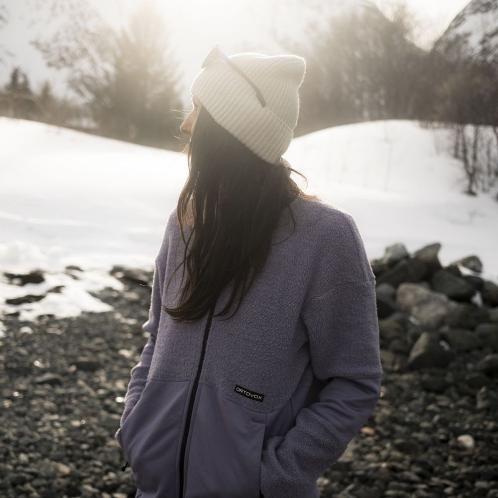 Ortovox Fleece Teddy Damen Jacke white tea Produktbild 2