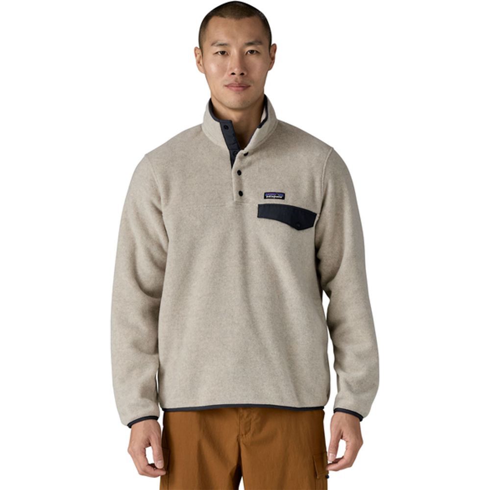 Patagonia Lightweight Synchilla® Snap-T® Fleecepullover Herren oatmeal-heather / smolder Produktbild 1