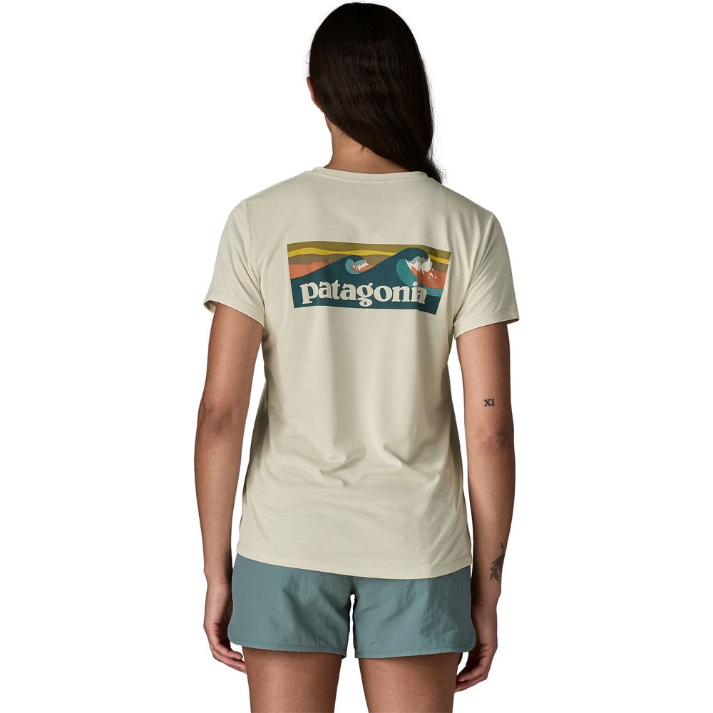 Patagonia W’s Capilene Cool Daily Damen Funktionsshirt - Boardshort Logo dyno white Produktbild 3