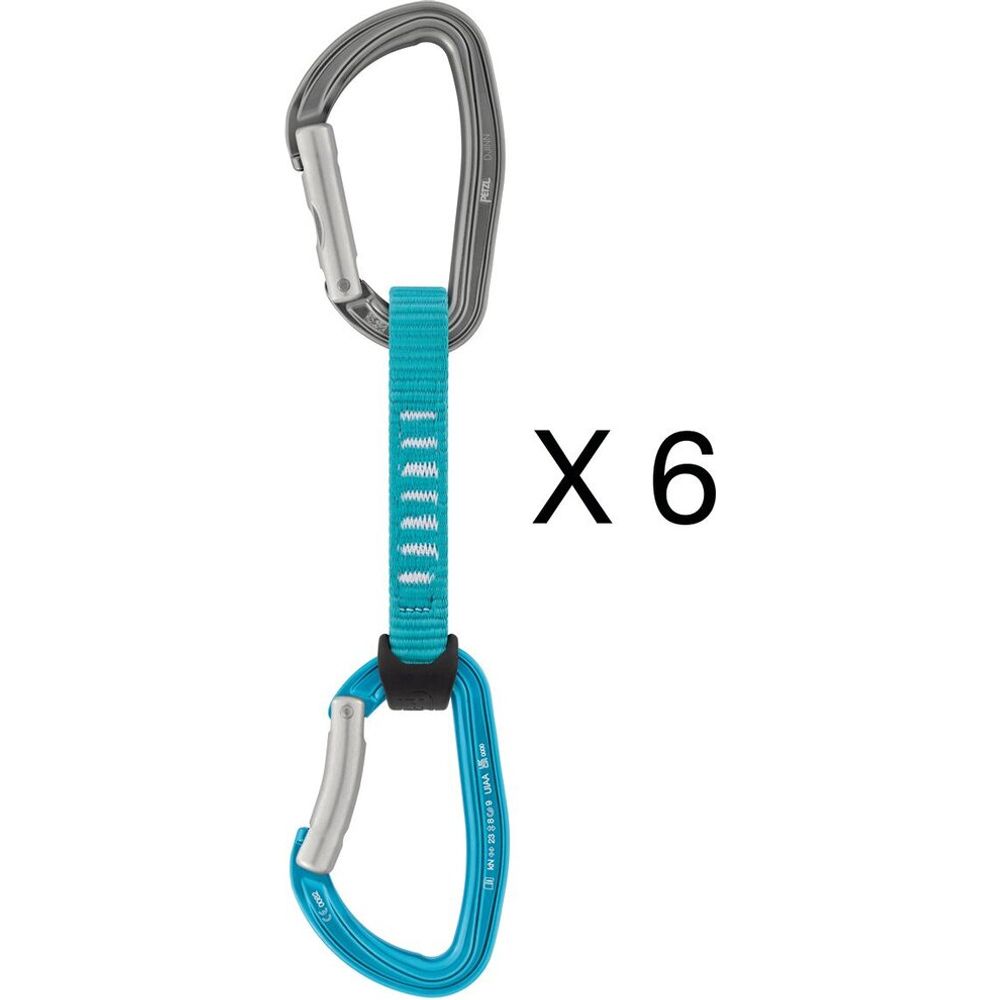 Petzl Djinn Acess Türkis Expressset 6 Stück 11cm Produktbild 1