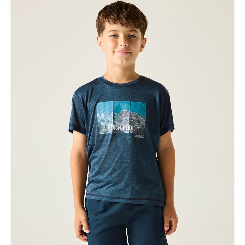 Regatta Alvarado Funktionsshirt Kinder navy-marl Produktbild 3