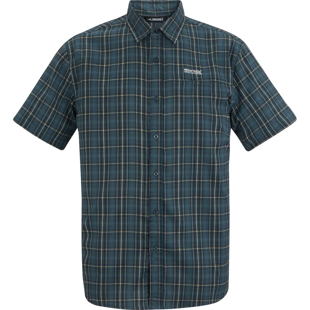 Regatta Begarno T-Shirt Herren china-blue check Produktbild 0