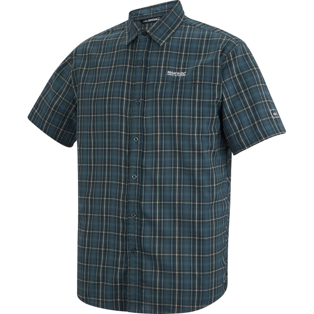 Regatta Begarno T-Shirt Herren china-blue check Produktbild 2