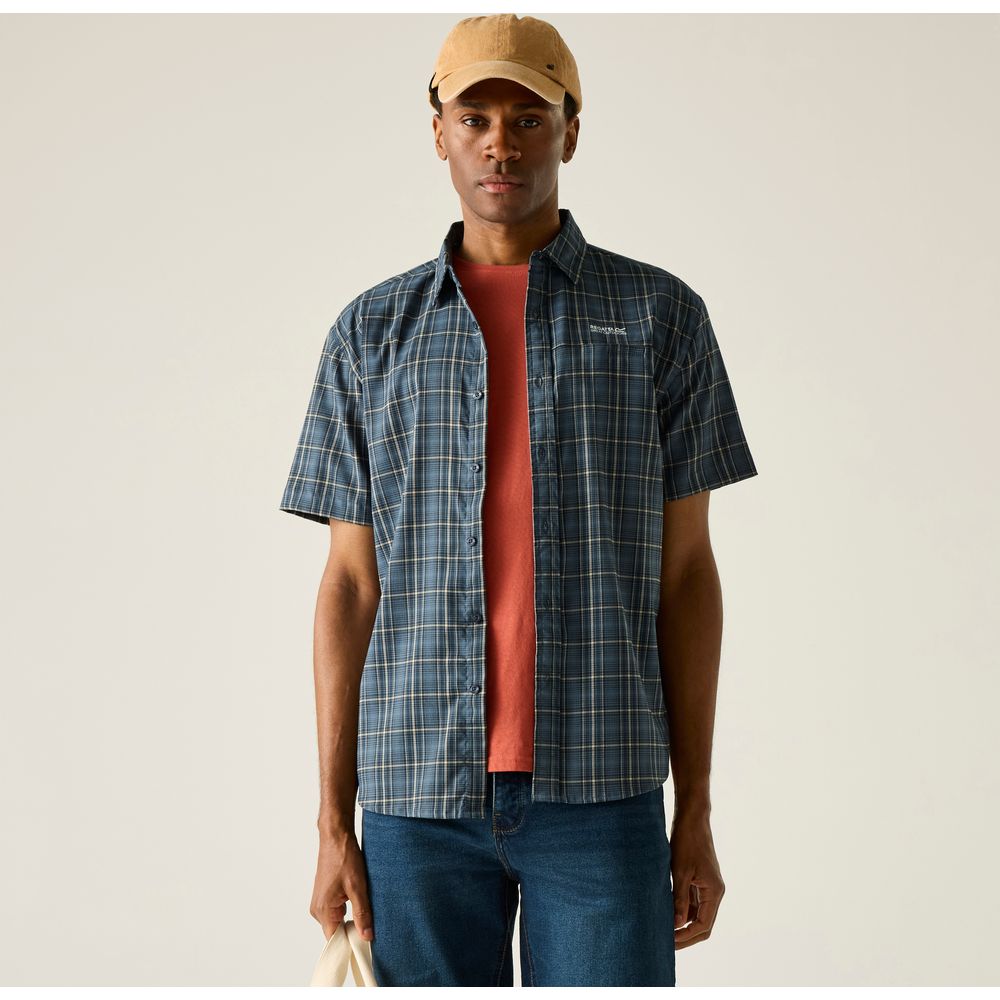 Regatta Begarno T-Shirt Herren china-blue check Produktbild 3