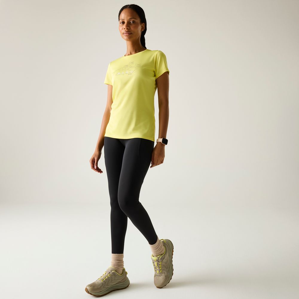 Regatta Fingal Slogan Funktionsshirt Damen canary-yellow Produktbild 5