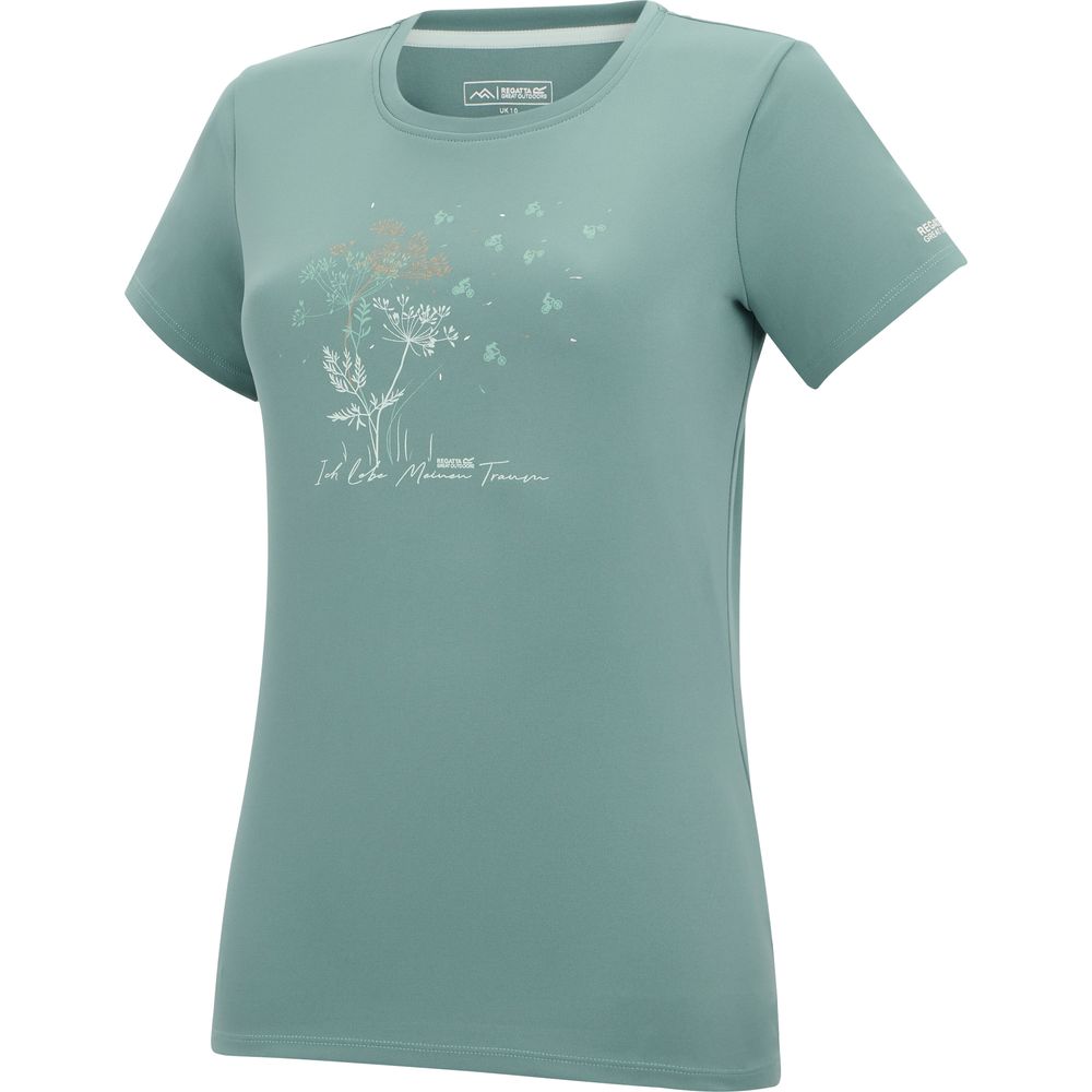 Regatta Fingal Slogan Funktionsshirt Damen ivy-moss Produktbild 2