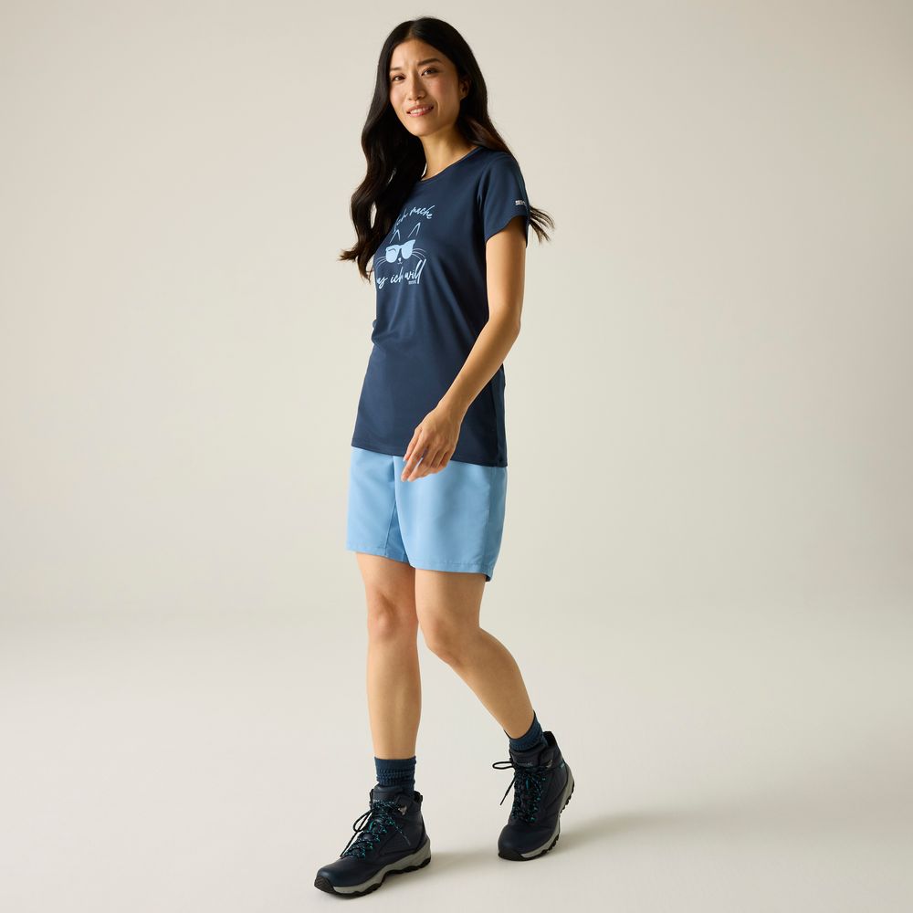 Regatta Fingal Slogan Funktionsshirt Damen navy Produktbild 5