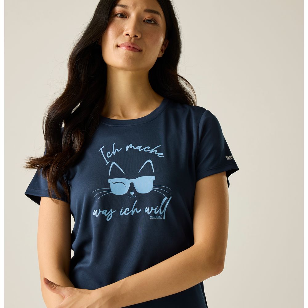 Regatta Fingal Slogan Funktionsshirt Damen navy Produktbild 6