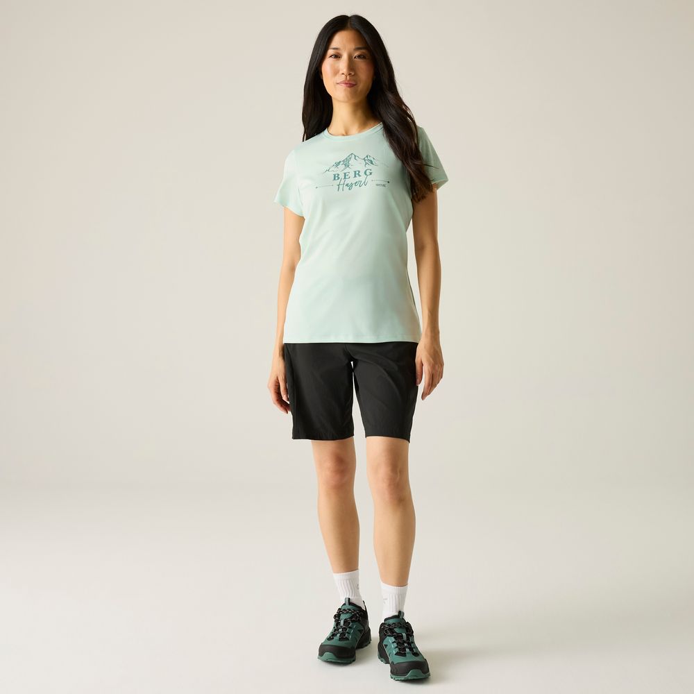 Regatta Fingal Slogan Funktionsshirt Damen oceanmist Produktbild 5