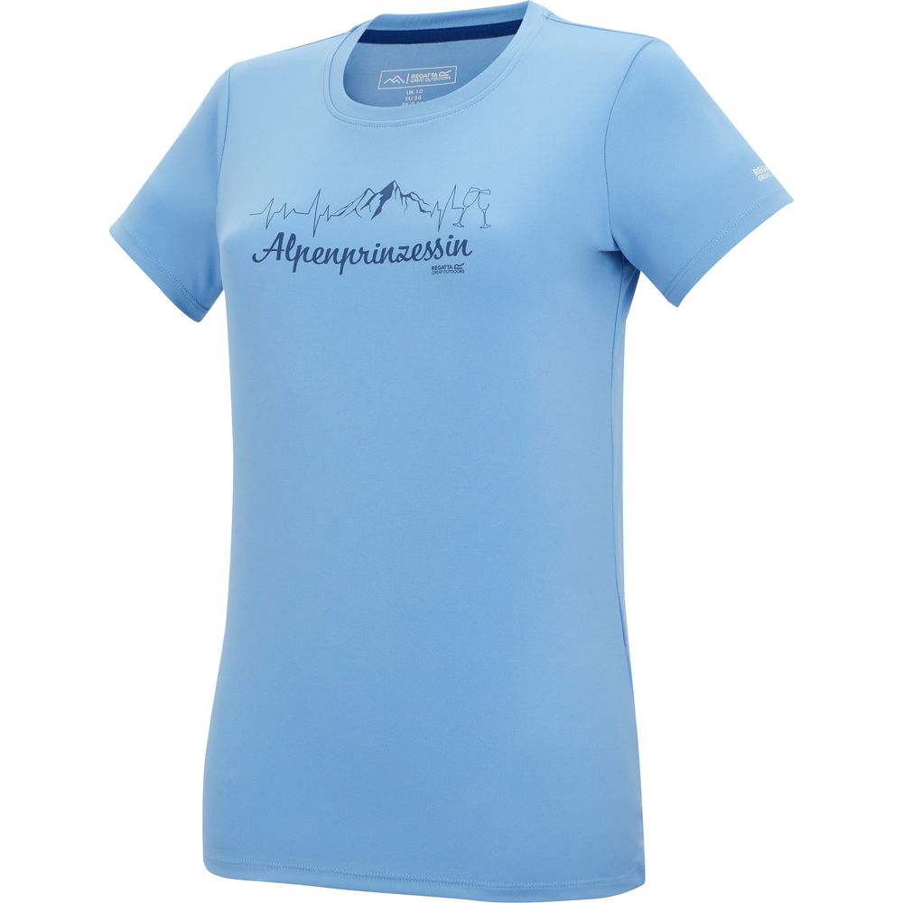 Regatta Fingal Slogan Funktionsshirt Damen washed-denim Produktbild 2