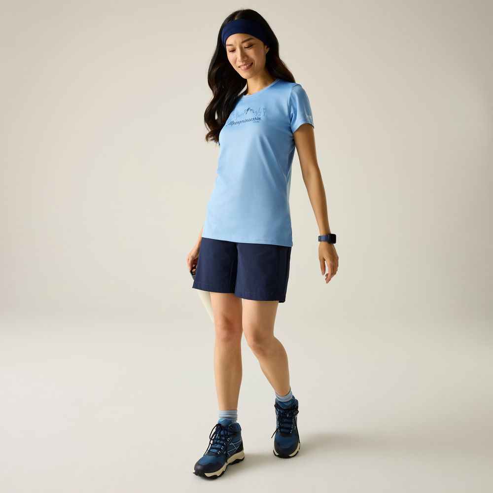 Regatta Fingal Slogan Funktionsshirt Damen washed-denim Produktbild 5